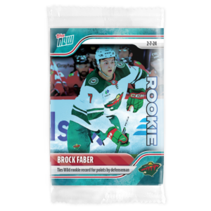 2023-24 TOPPS NOW /10 Blue Ice Parallel  #113- Brock Faber 2 (1 of 10)