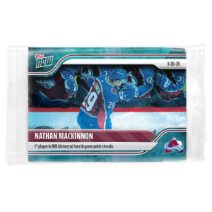 2023-24 TOPPS NOW /10 Blue Ice Parallel  #154- Nathan MacKinnon 7 (1 of 10)