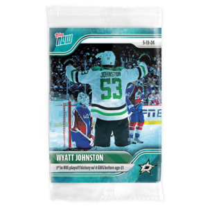 2023-24 TOPPS NOW /10 Blue Ice Parallel  #197- Wyatt Johnston 2 (1 of 10)