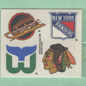 1988 Post #1- Canucks Rangers Whalers Blackhawks Logo
