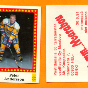 1991 Semic Finland #35-Peter Anderson