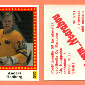 1991 Semic Finland #235-Anders Hedberg