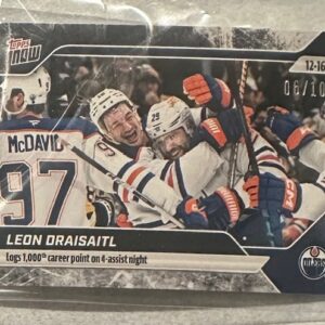 2025-26 Topps NOW /10 Black Ice Parallel #63- Leon Draisaitl 3 (1 of 10)
