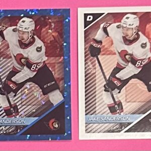 2024-25 TOPPS #351 - Jake Sanderson Blue #'d Parallel Insert out of 100