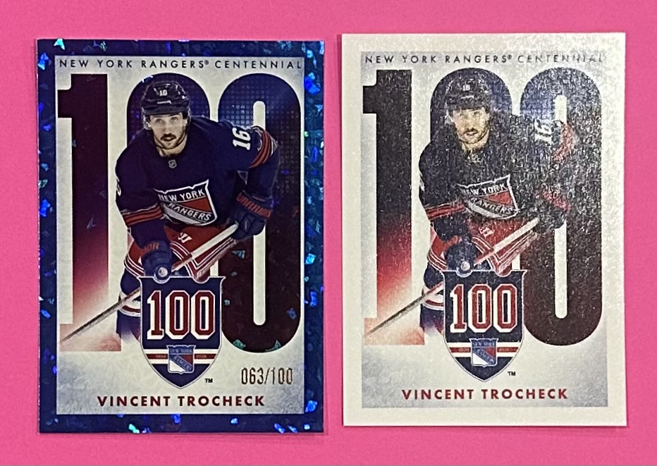 2025-26 TOPPS #734 - Vincent Trocheck Blue #'d Parallel Insert out of 100