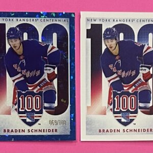 2025-26 TOPPS #737 - Braden Schneider Blue #'d Parallel Insert out of 100