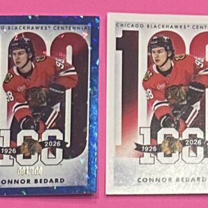 2025-26 TOPPS #753 - Connor Bedard Blue #'d Parallel Insert out of 100
