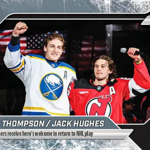 2025-26 Topps NOW #109 -  Tage Thompson 2/ Jack Hughes (1 of 1040)
