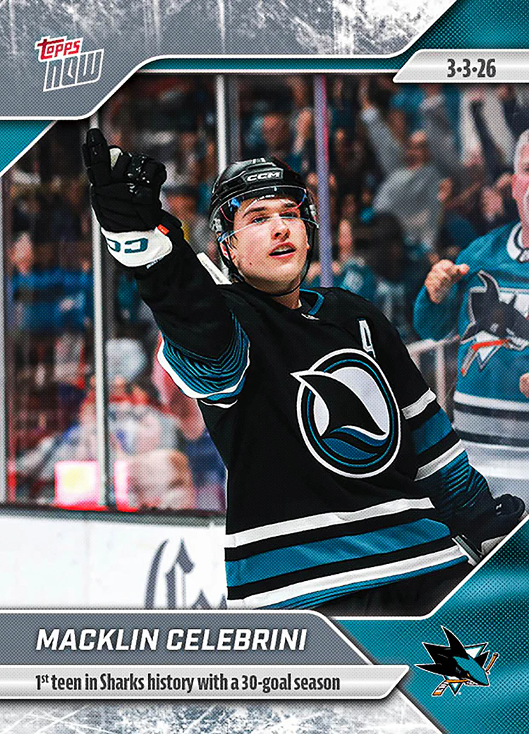 2025-26 Topps NOW #113 - Macklin Celebrini 8 (1 of 1045)