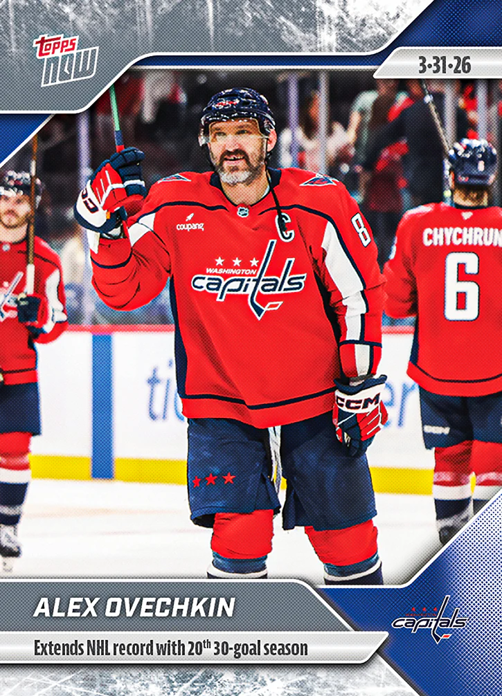 2025-26 Topps NOW #136 - Alexander Ovechkin 8 (1 of 515)