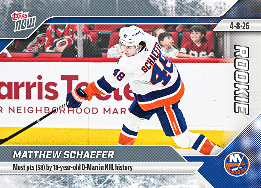 2025-26 Topps NOW #142 - Matthew Schaefer 16 (1 of 1705)