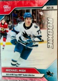 2025-26 Topps NOW /5 Red Ice Paralllel #RC-2 -  Michael Misa 3 (1 of 5)