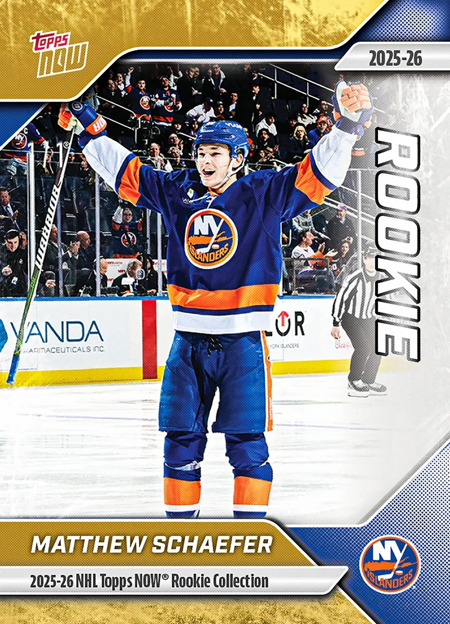 2025-26 Topps NOW /1 Gold Ice Paralllel #RC-1 - Matthew Schaefer 17 (1 of 1)